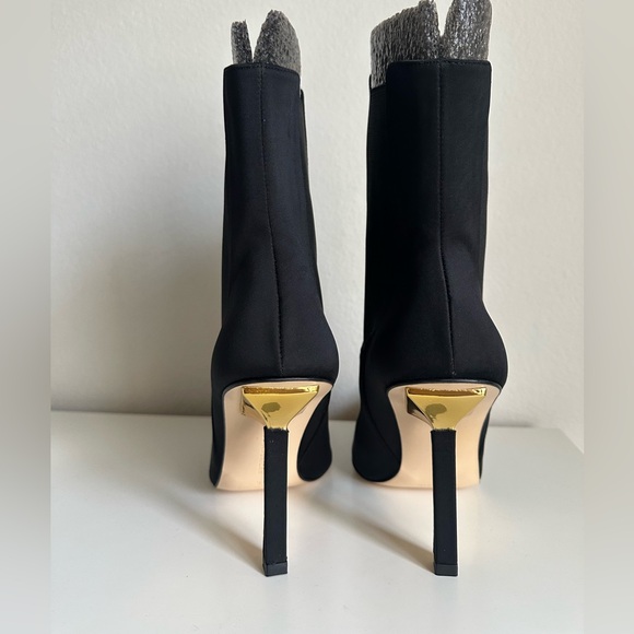 Good American High Kickstand Neoprine Bootie In Black with Gold Accents Size 9‎ - Picture 3 of 5